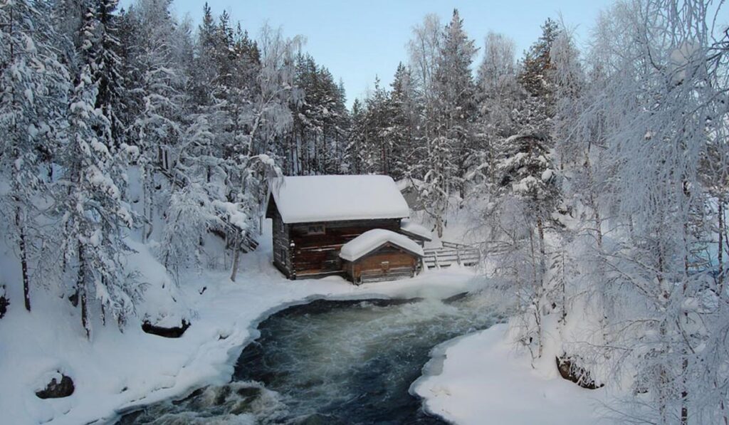 Puente de diciembre en Ruka en cabañas Mastonaitio